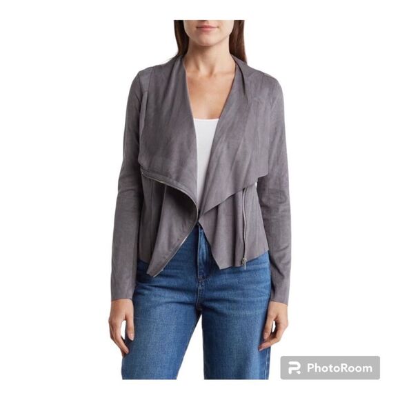 BlankNYC, faux suede Moro jacket, grey, size XL - Picture 3 of 10